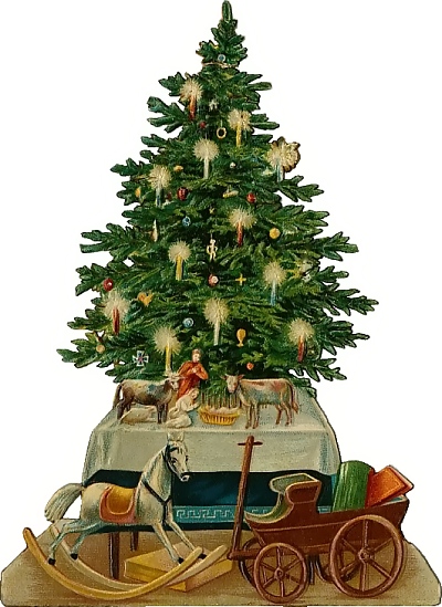 ... antique santa clipart christmas tree clipart ...