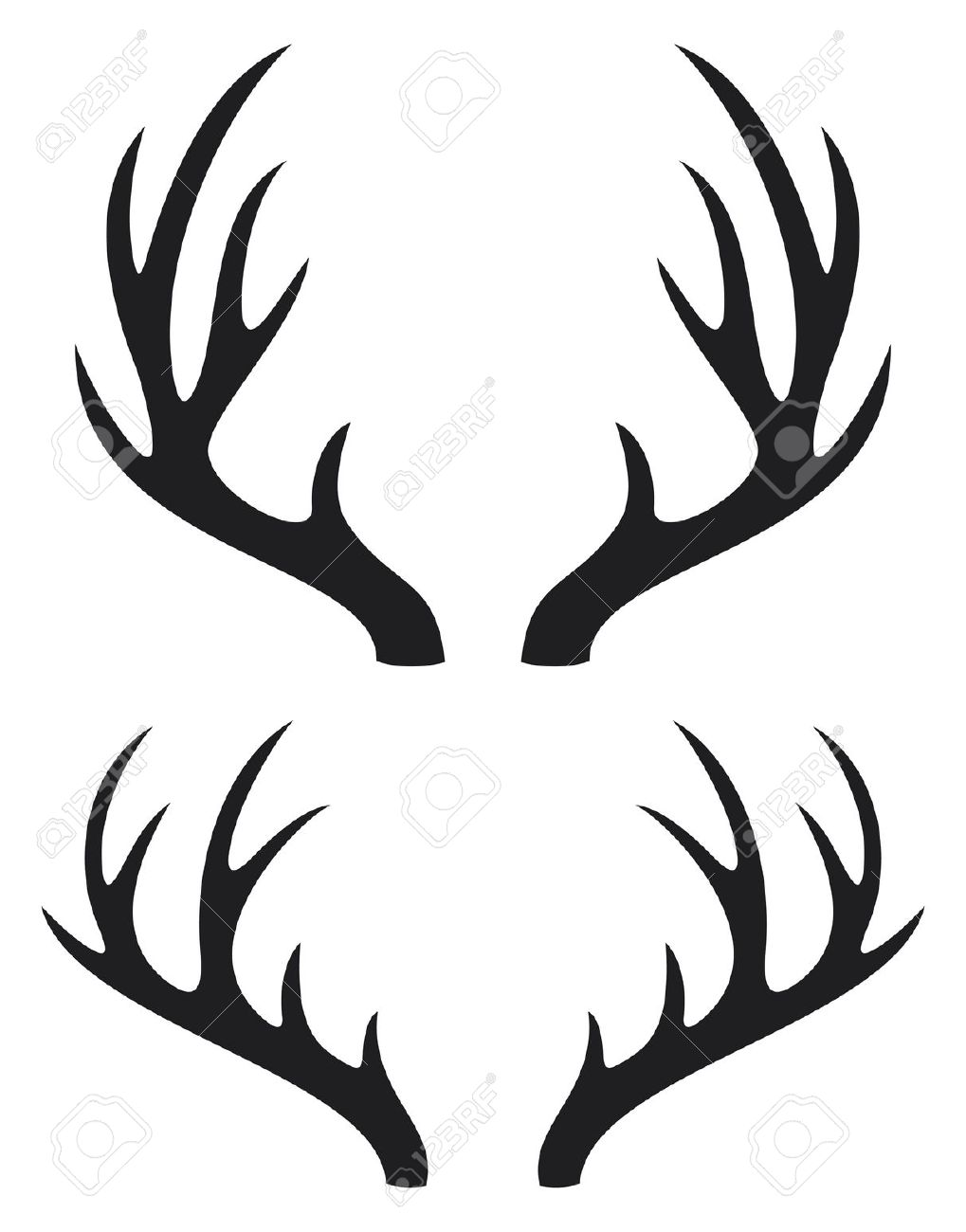 antler: deer horns - Deer Antler Clip Art