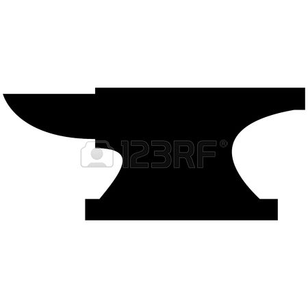 Anvil and mallet silhouette -