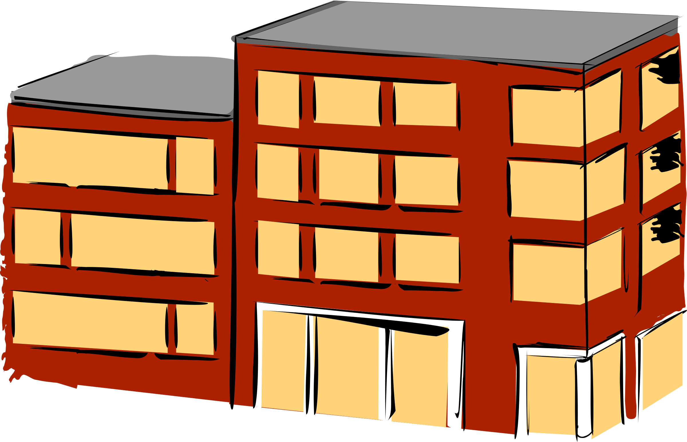 Large Apartment Building Clip