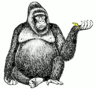 Ape With A Banana svg