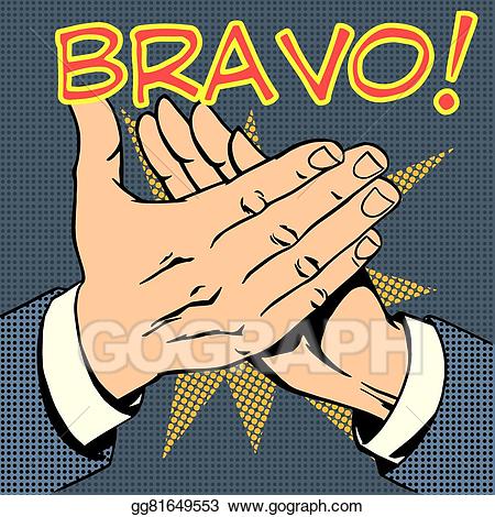 hands palm applause success text Bravo