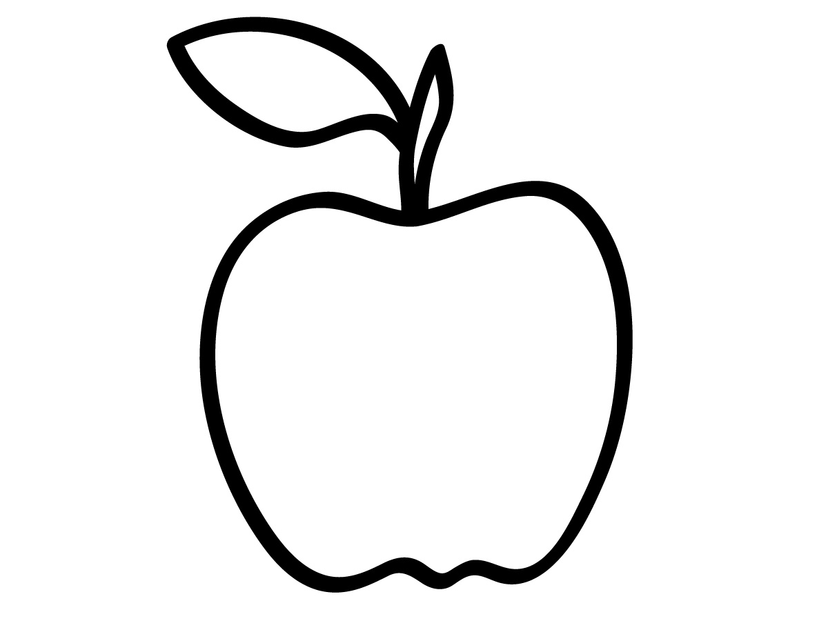 apple outline clip art - Apple Outline Clip Art