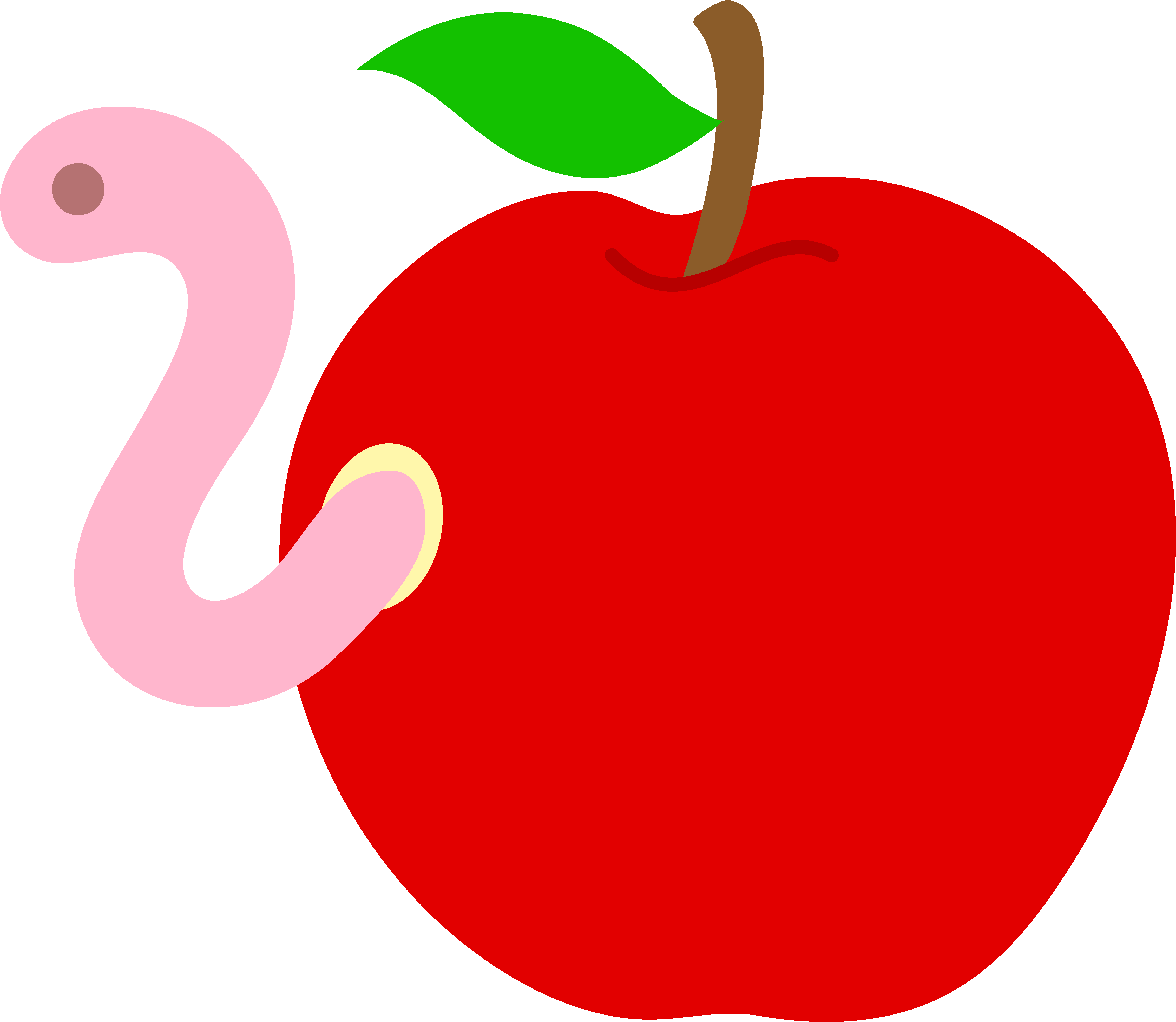 Apple And Worm Clip Art .. - Apple With Worm Clip Art
