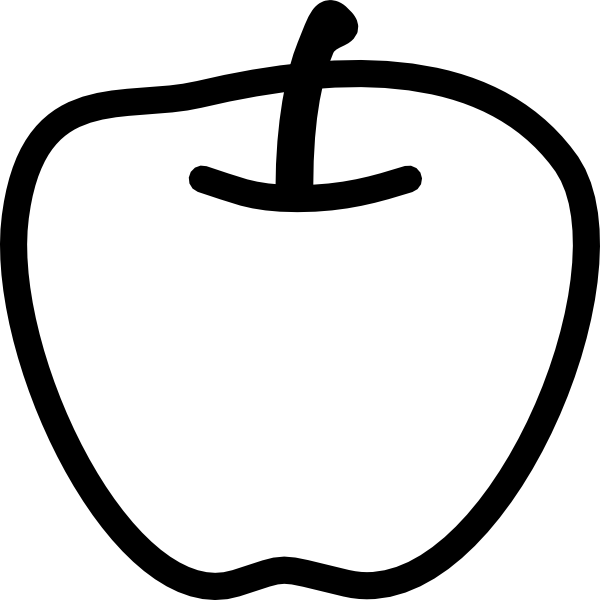 Apple Clipart Black And White