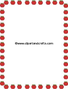 apple border paper - Apple Border Clipart