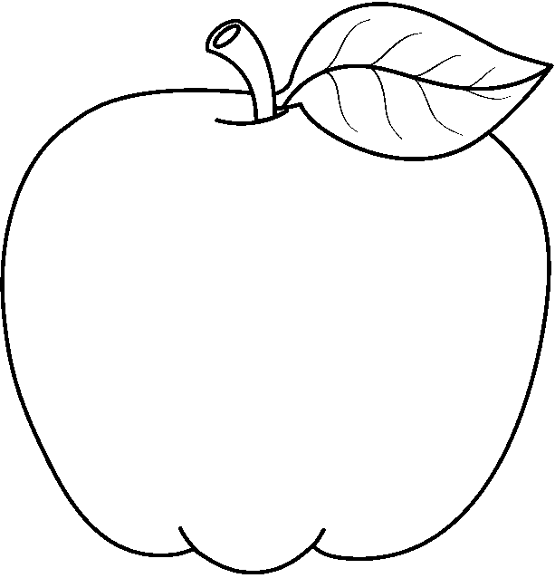 Outlines Of Fruits Colouring 