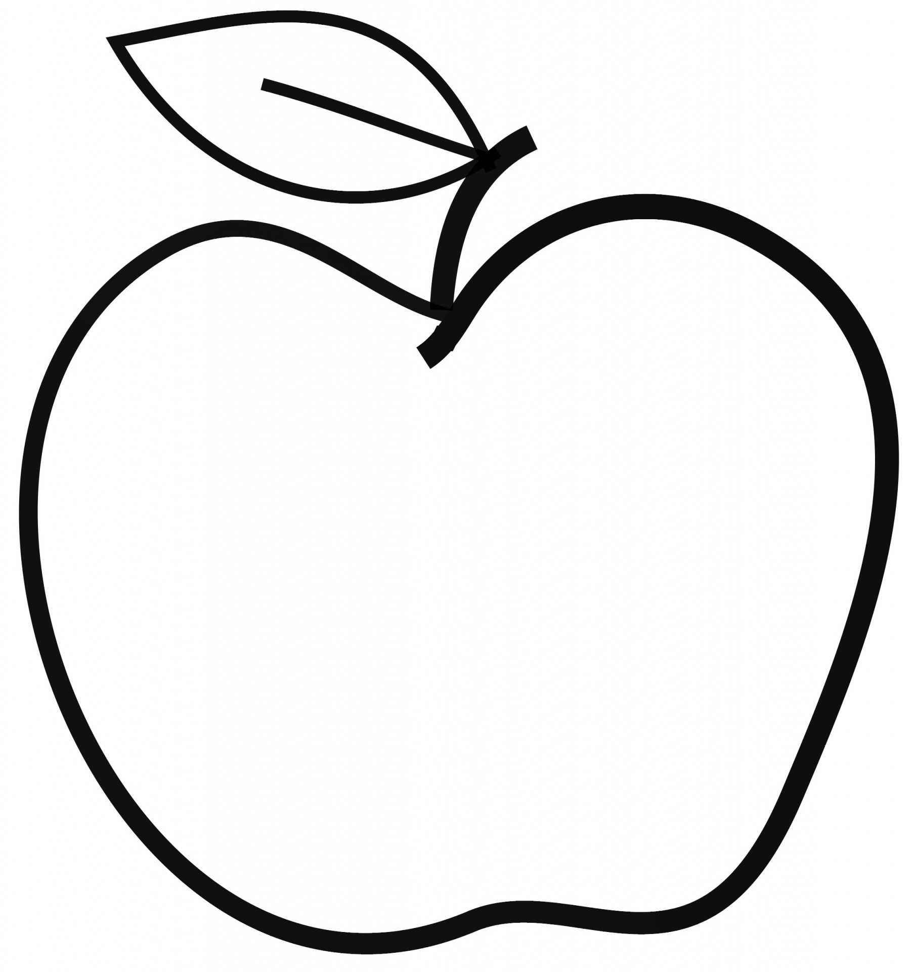 Apple Clipart Black And White