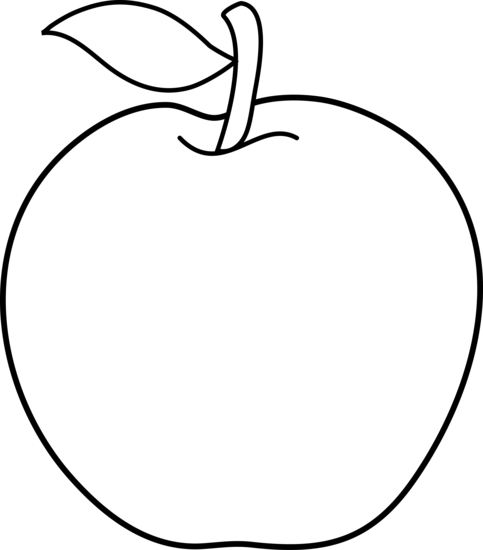 Apple Clipart Black And White