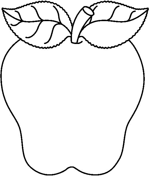 Apple clipart black and white