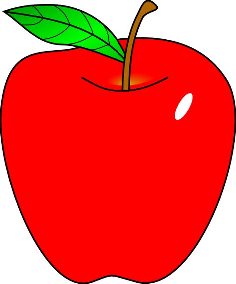 Cartoon Apple | Red Apple clip art