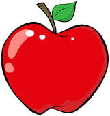 Red apple; Cartoon Red Apple