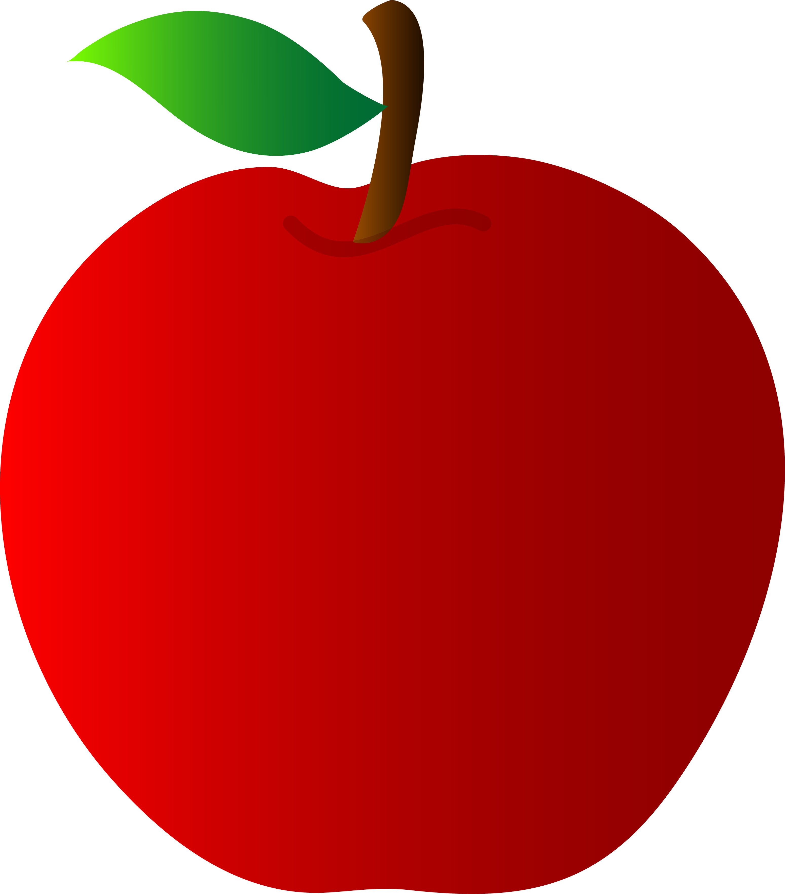 Apple Shape; Red apple