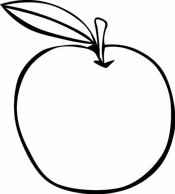 Apple Outline Food Fruit Appl - Apple Outline Clip Art