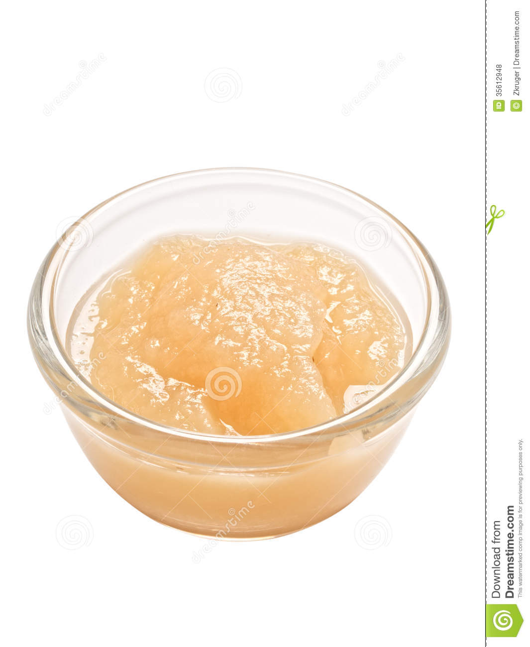 Apple sauce top with spoon Ro