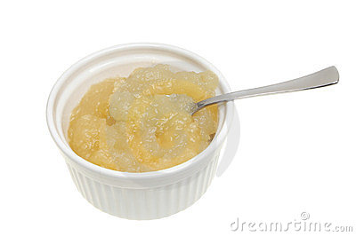 Apple Sauce With A Spoon In A - Applesauce Clipart