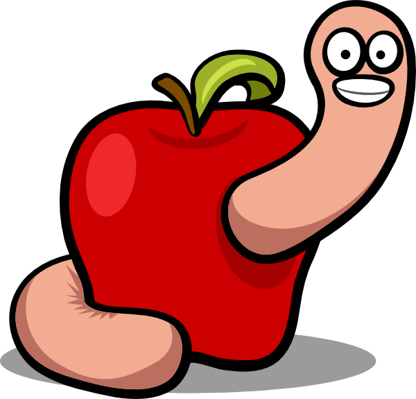 Apple Worm Clip Art At Clker  - Apple With Worm Clip Art