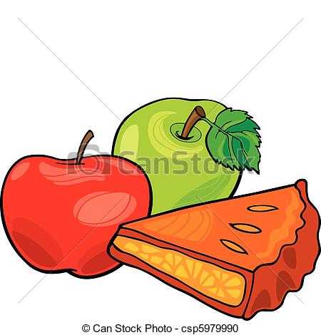 ... apples and apple pie - illustration of apples and apple pie