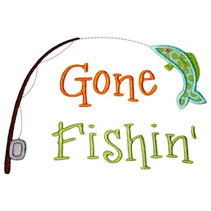 Applique Only :: Gone Fishin .