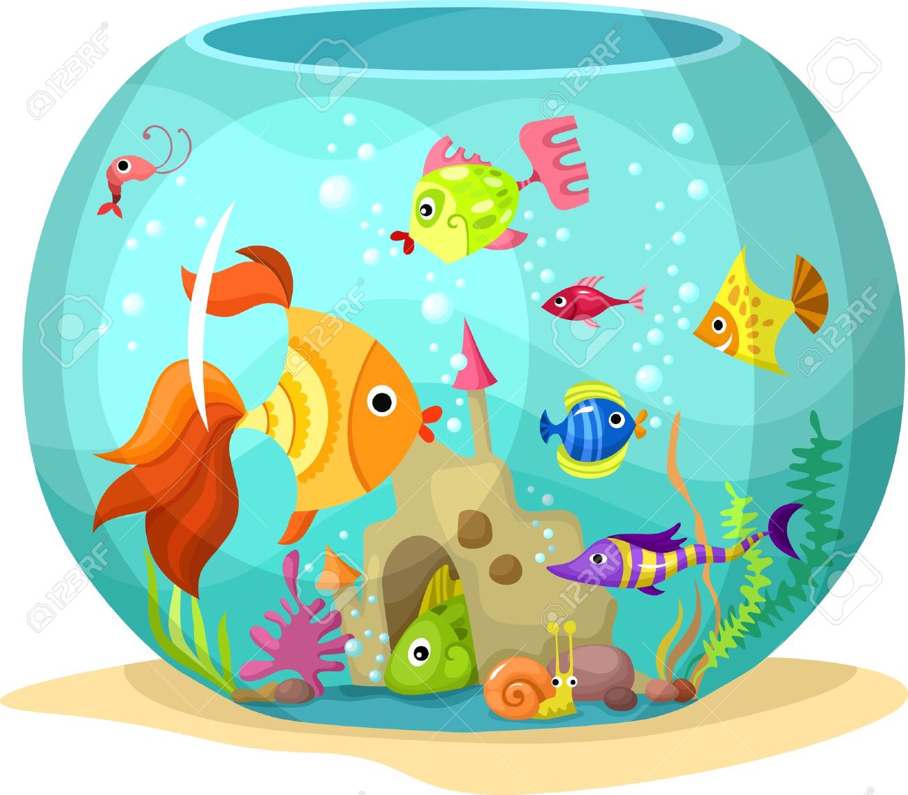 Rectangle Fish Tank Clipart