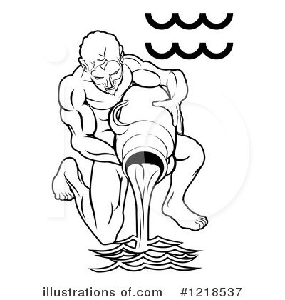 Royalty-Free (RF) Aquarius Clipart Illustration #1218537 by  AtStockIllustration