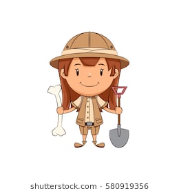 Girl archaeologist