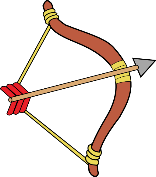 Bow and arrow clip art cartoo