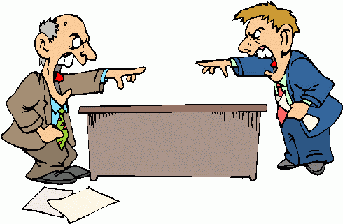 Argument Clipart Businessmen  - Arguing Clipart