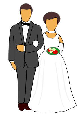 Bride And Groom Clipart Black