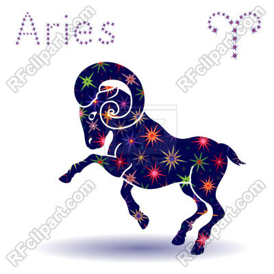 Zodiac sign aries with stylized stars isolated on the white background,  189758, download royalty ClipartLook.com 