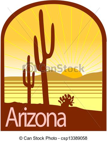 Arizona desert landscape Clip Artby snehitdesign10/1,765; Arizona