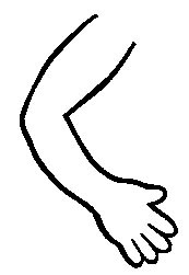 clipart arm black and white c