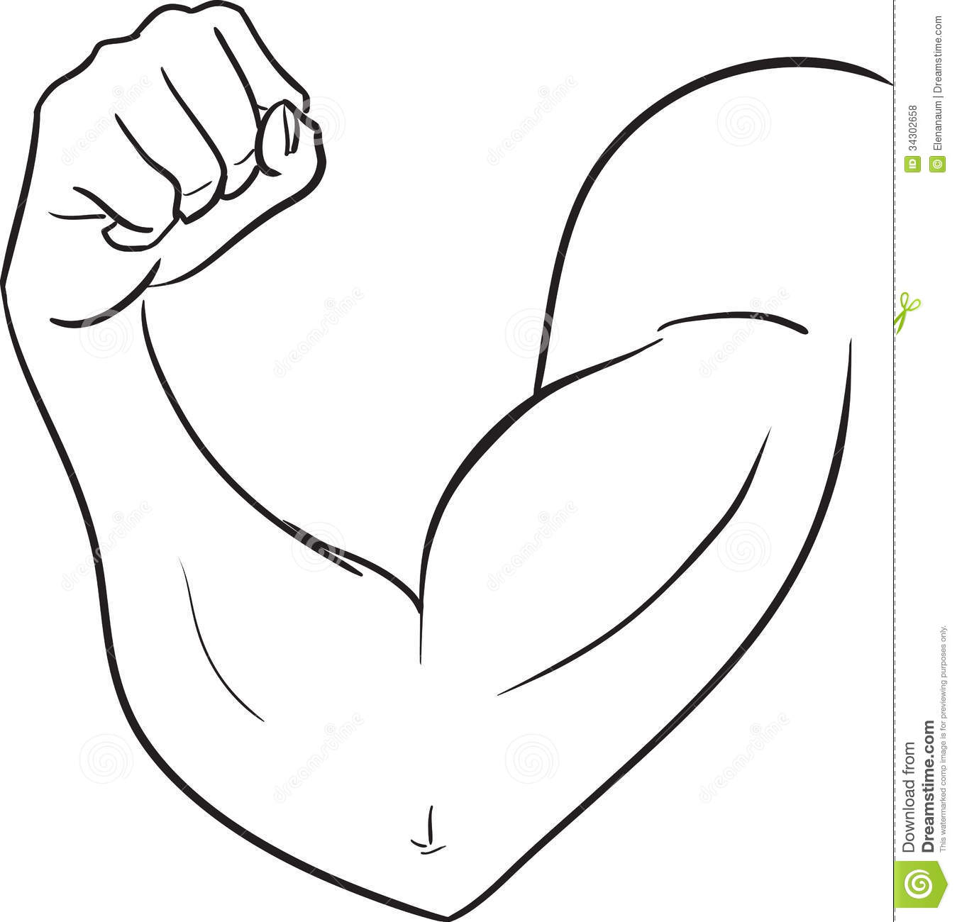 Arm Clipart Black And White C - Muscle Clipart