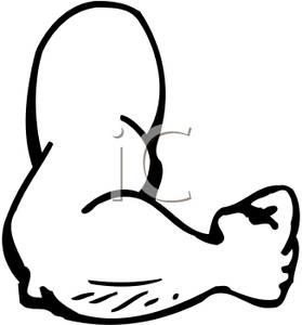 White Muscle Arm clip art .