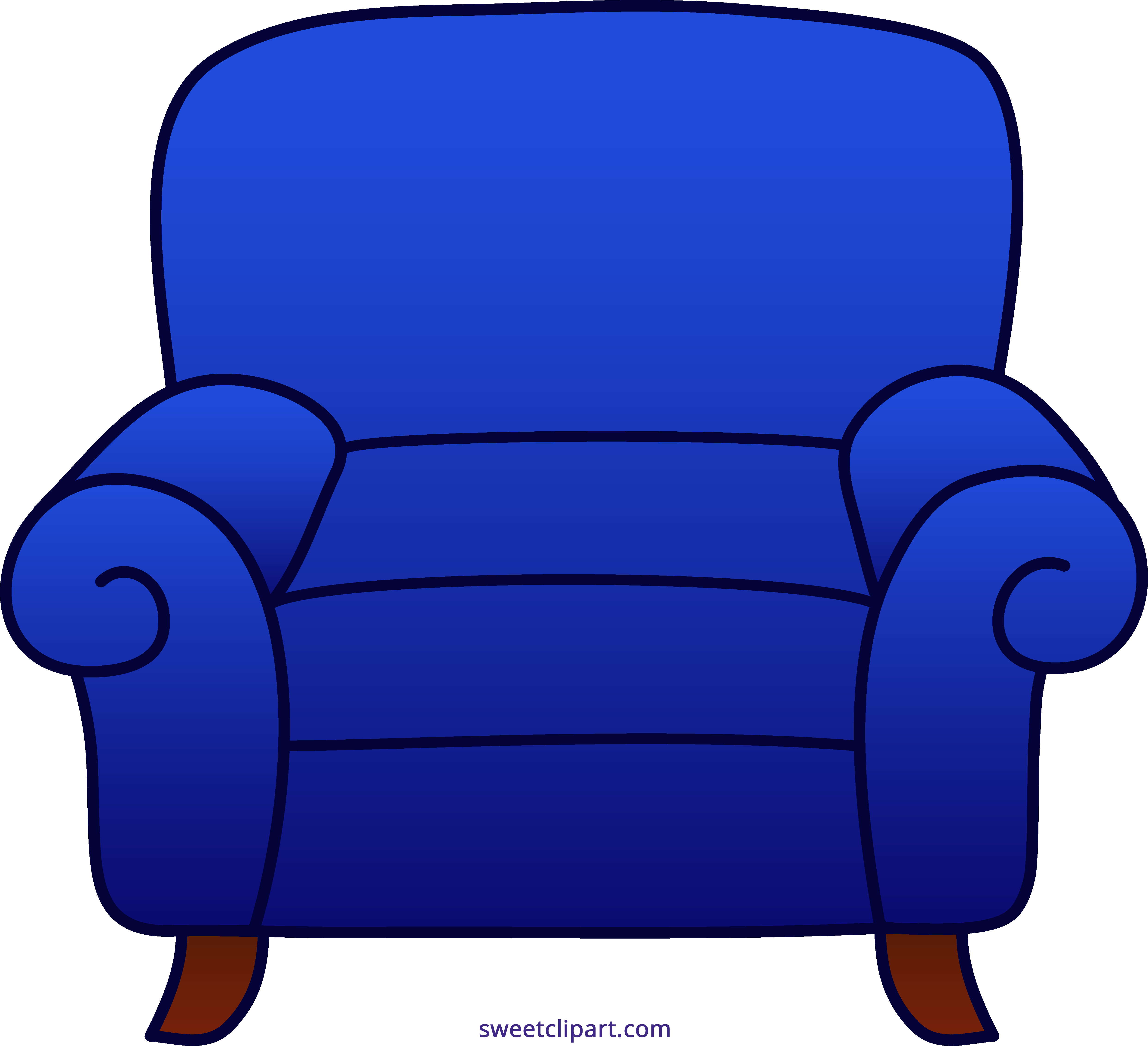 Armchair Blue Clipart