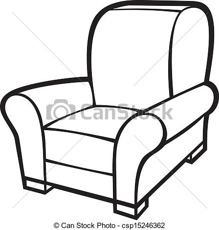 armchair (leather tub chair)  - Armchair Clipart