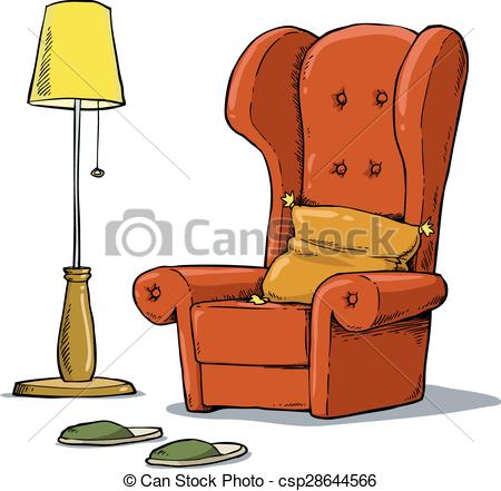 cartoon old armchair - csp177