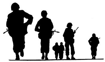 Army Clip Art: Silhouette free army clipart