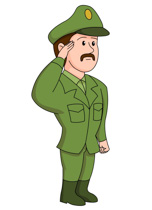 Army Officer Saluating Clipart Size: 82 Kb From: Military