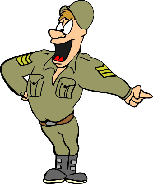Funny Army Clipart #1