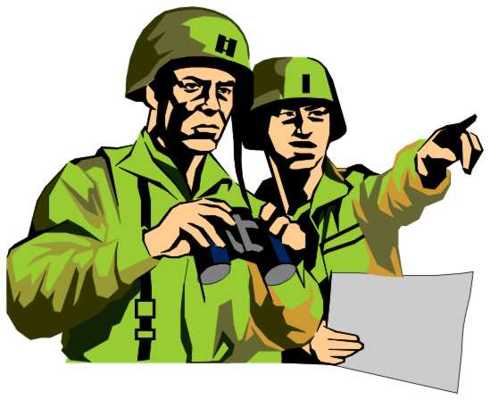Army Officers Group Clip Art  - Army Clip Art