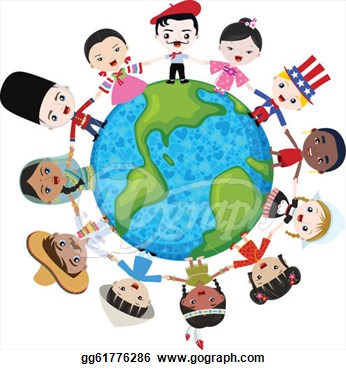 Around The World Clipart Clip - Multicultural Clip Art