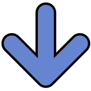 arrow-blue-rounded-down - Free Clip Art Arrow