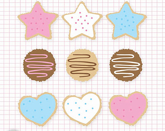 Art Digital Files Png And Jpeg Clipart Cookies Sugar Cookie
