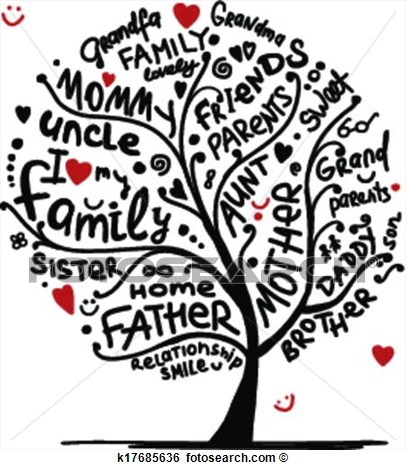 Family tree clip art tree .