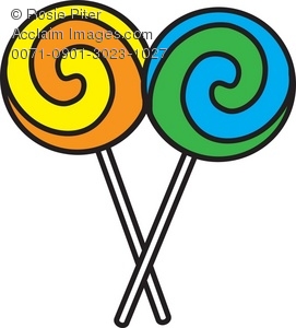 Art Illustration Of Two Swirl - Lollipop Clip Art