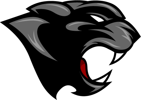Turned Panthers Head Clip Art