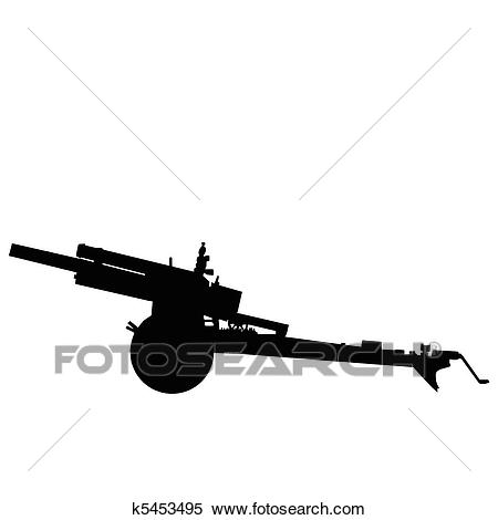 Clipart - WW2 - Field Artillery. Fotosearch - Search Clip Art, Illustration  Murals,