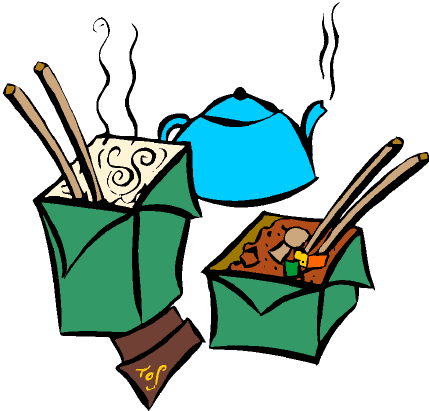 A Box of Chinese Food Clipart
