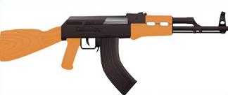 AK 47 Military Assault Rifle - Assault Riffle Clipart
